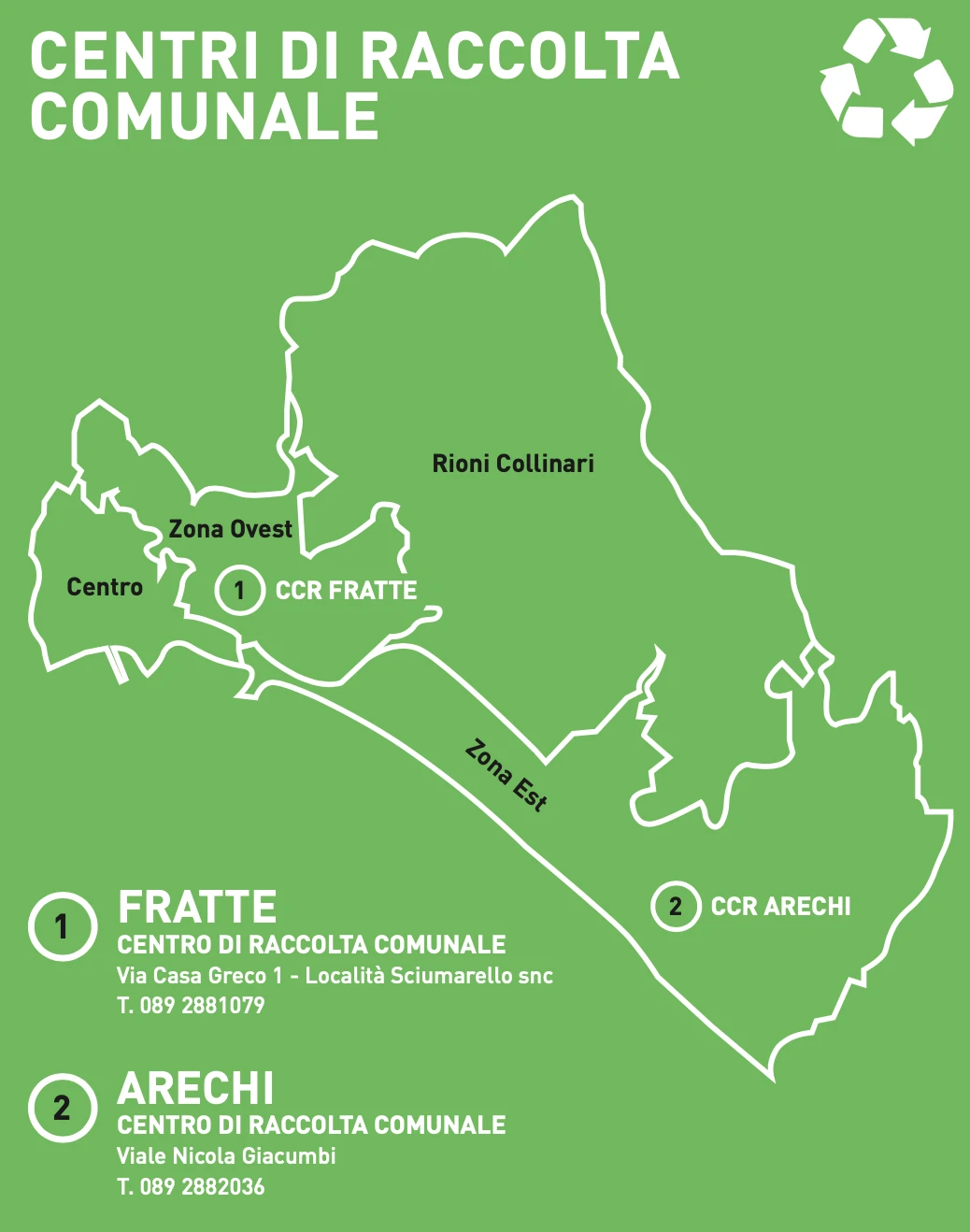 grafico con aree geografiche delle località